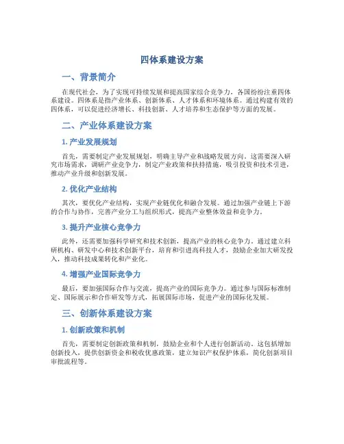 四体系建设方案