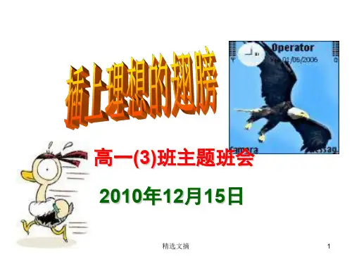 高中--插上理想的翅膀主题班会 PPT1772演示课件.ppt