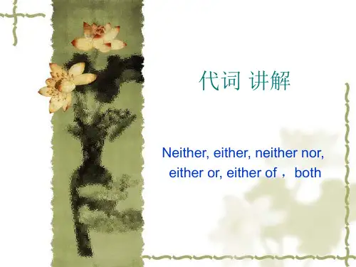 代词 讲解either-neither