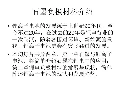 石墨负极材料介绍