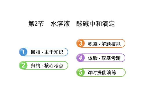 高三化学一轮复习精品课件-8.2_水溶液_酸碱中和滴定