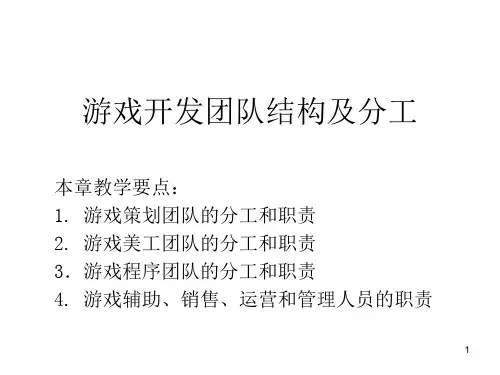 游戏开发团队及分工PPT演示课件