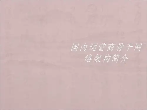 运营商骨干网络架构ppt课件