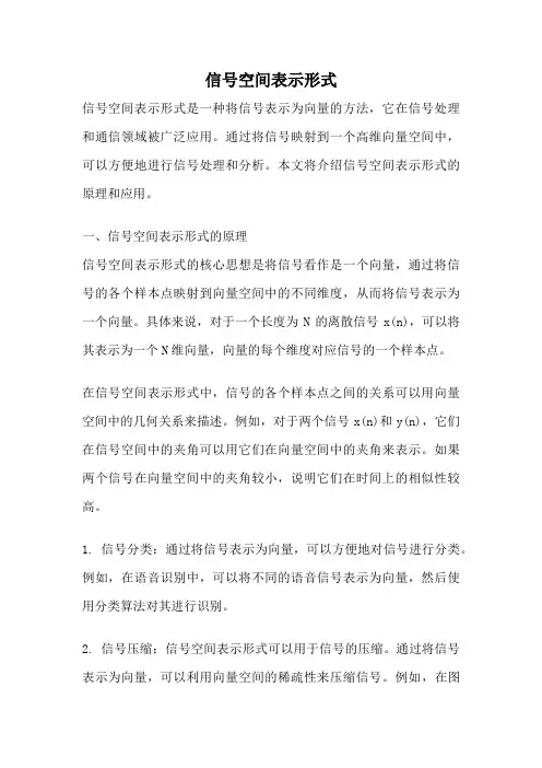 信号空间表示形式
