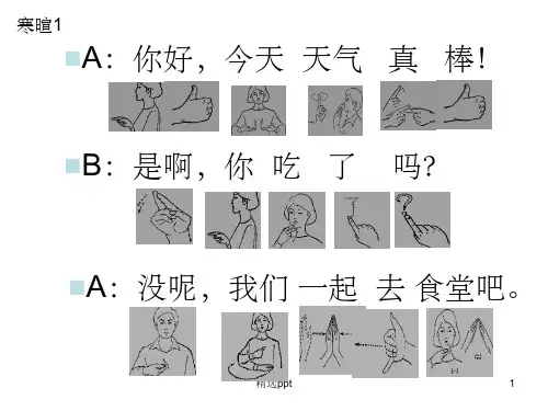 手语讲座-手语教程(详细)ppt课件