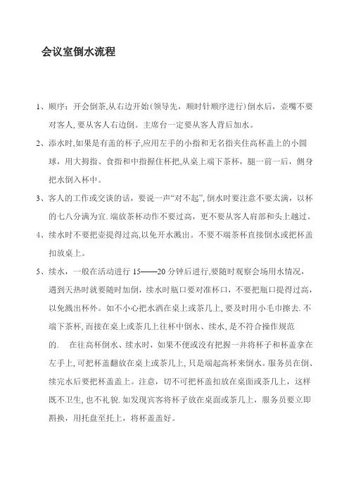 会议室倒水流程