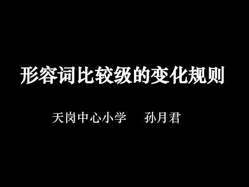形容词比较级的变化规则ppt课件