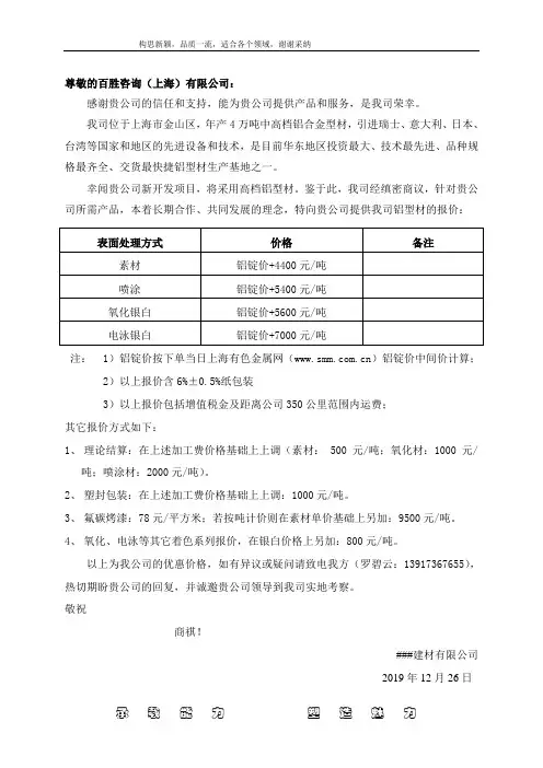 报价函模板