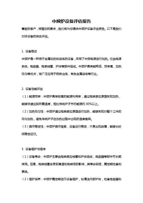 中频炉设备评估报告
