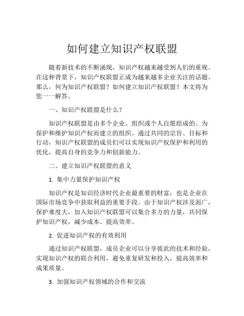 如何建立知识产权联盟