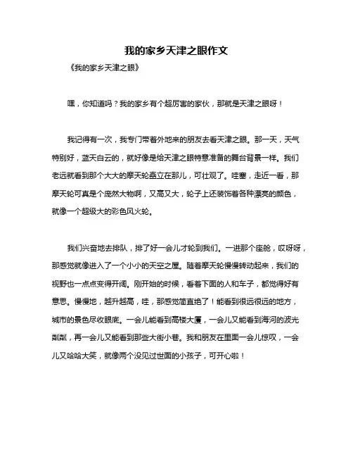 我的家乡天津之眼作文