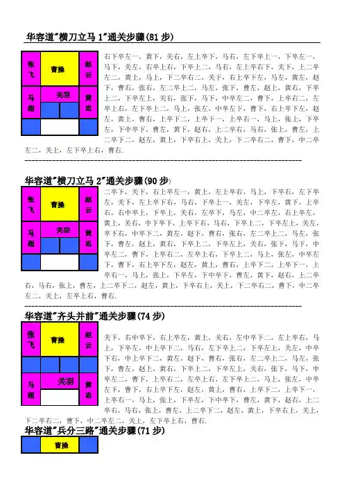 华容道带图解