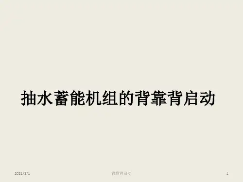 抽水蓄能机组抽水工况的启动背靠背.ppt