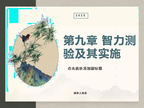 智力测验及其实施