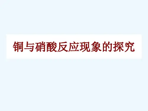 铜与硝酸反应实验现象的探究