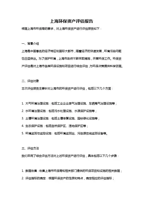 上海环保资产评估报告