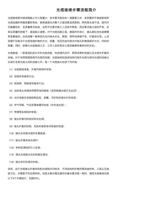 光缆接续步骤流程简介
