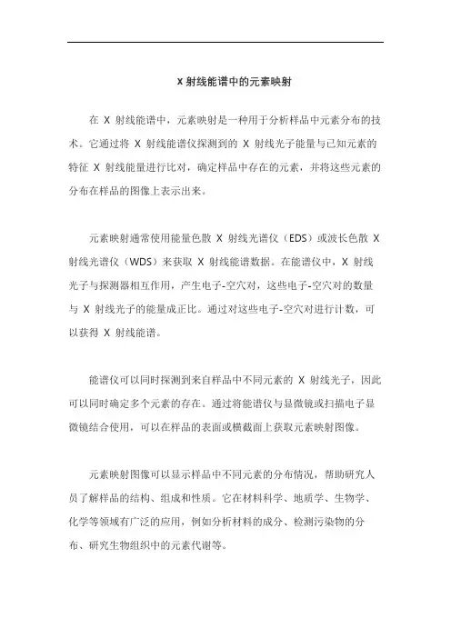 x射线能谱中的元素映射