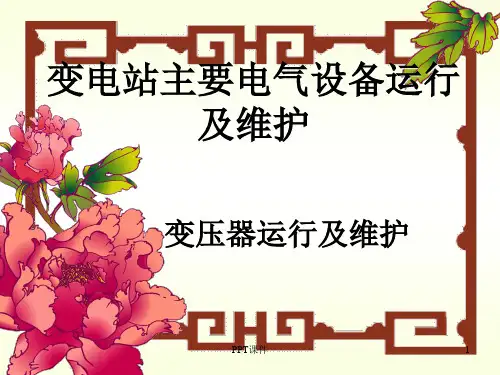 变电站主要电气设备运行及维护  ppt课件