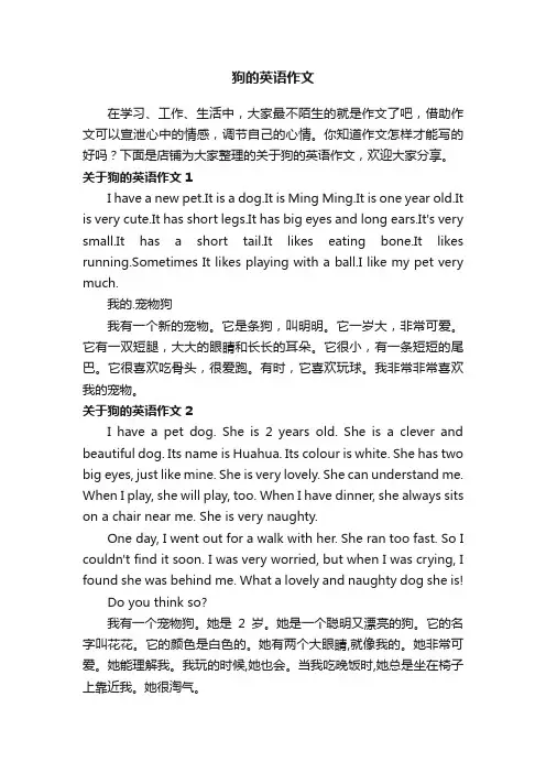 狗的英语作文