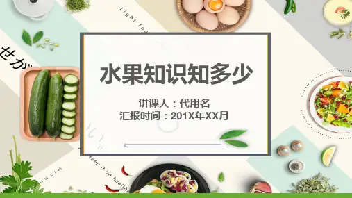 水果知识知多少水果介绍PPT模版