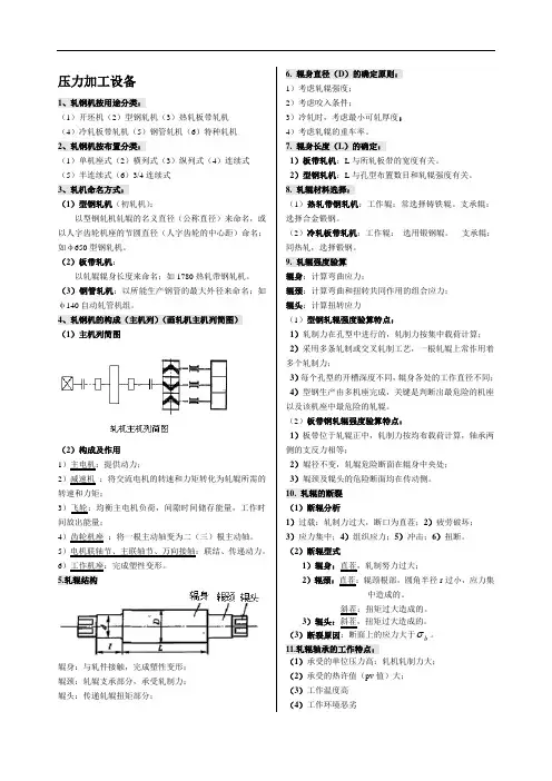 【打印版】压力加工设备与车间设计