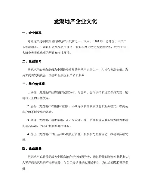 龙湖地产企业文化