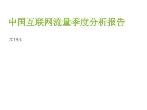 【精品】2019年年中国互联网流量季度分析大数据大数据报告PPT(完整版)图文