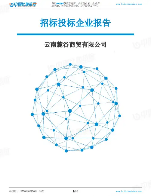 云南麓谷商贸有限公司-招投标数据分析报告