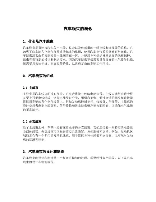 汽车线束的概念