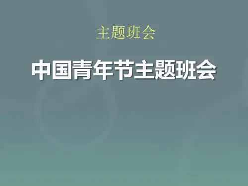 中国青年节主题班会_ppt精品课件