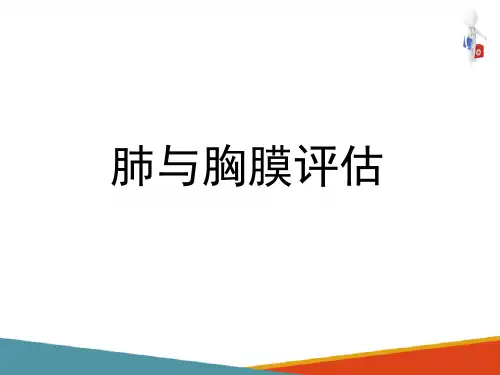 身体各部位评估—肺部评估(健康评估课件)