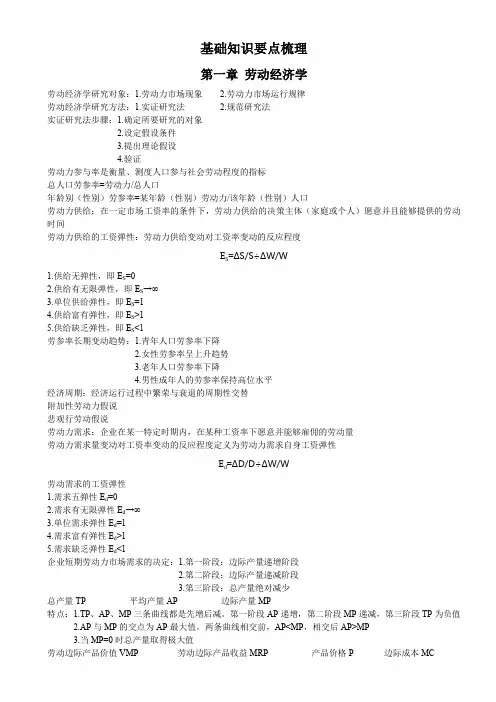 基础知识要点梳理