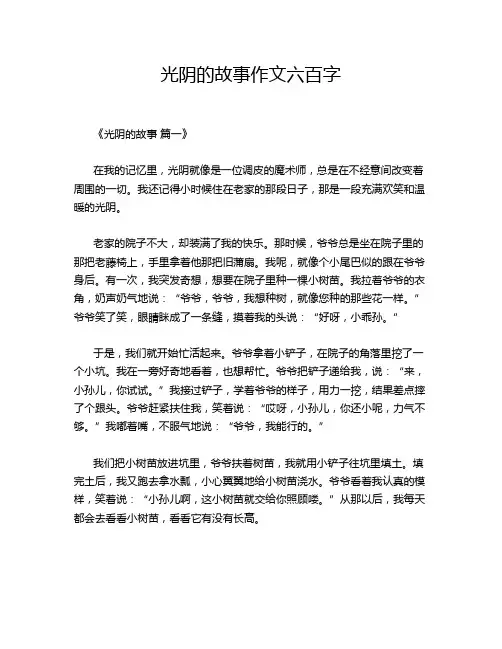 光阴的故事作文六百字