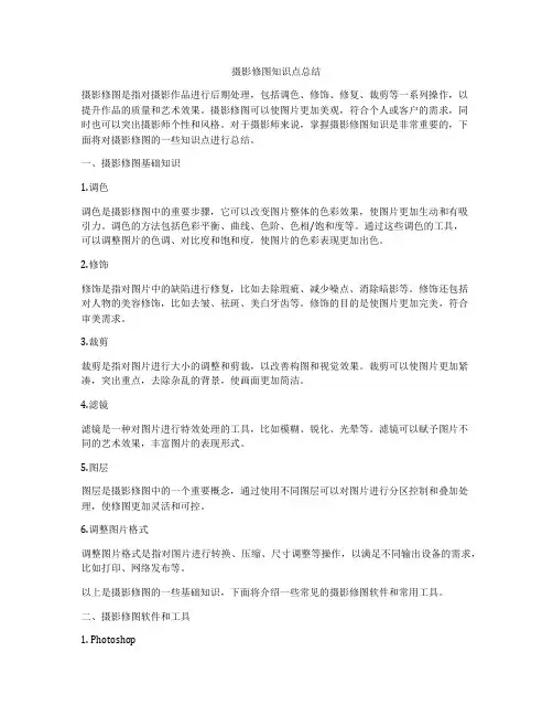 摄影修图知识点总结