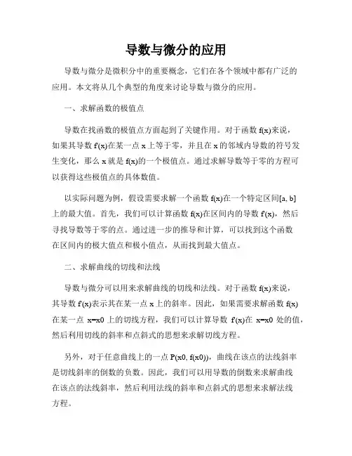 导数与微分的应用