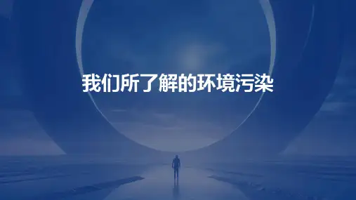 我们所了解的环境污染课件ppt