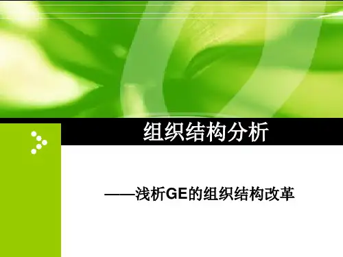 组织行为学组织变革GE案例分析