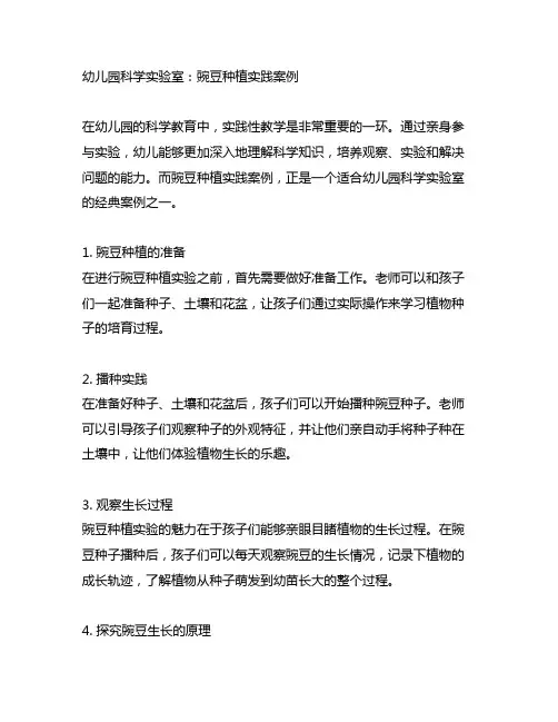 幼儿园科学实验室：豌豆种植实践案例
