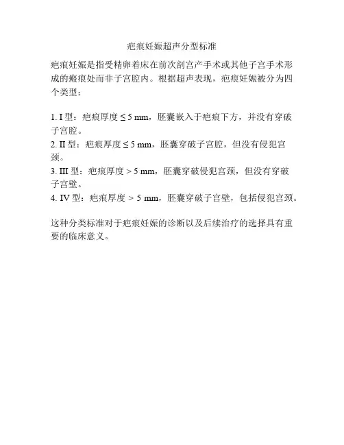 疤痕妊娠超声分型标准