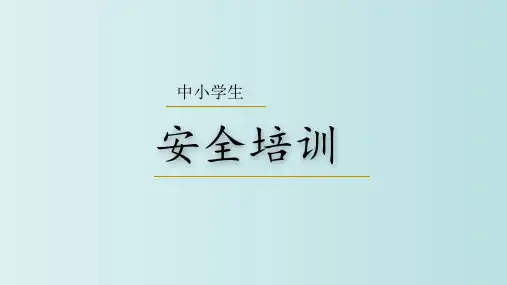中小学生安全教育培训 教学PPT课件