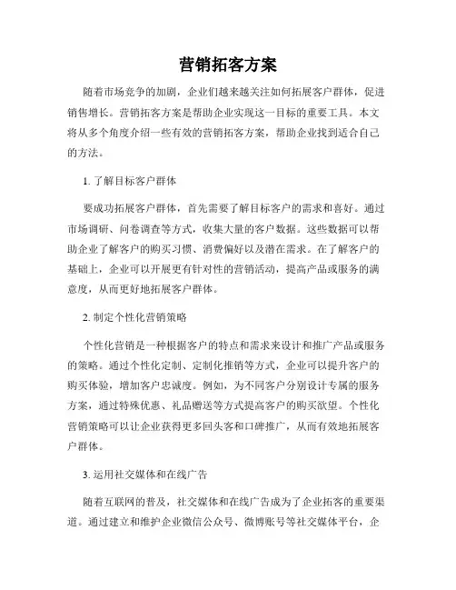 营销拓客方案