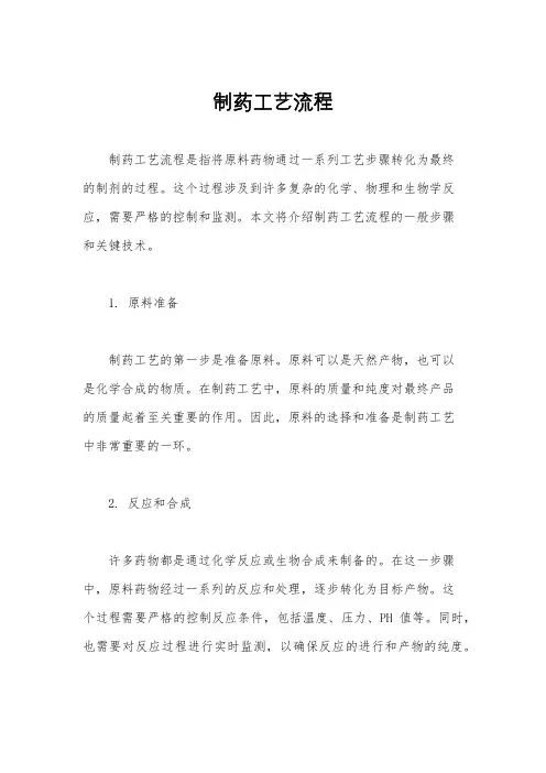 制药工艺流程