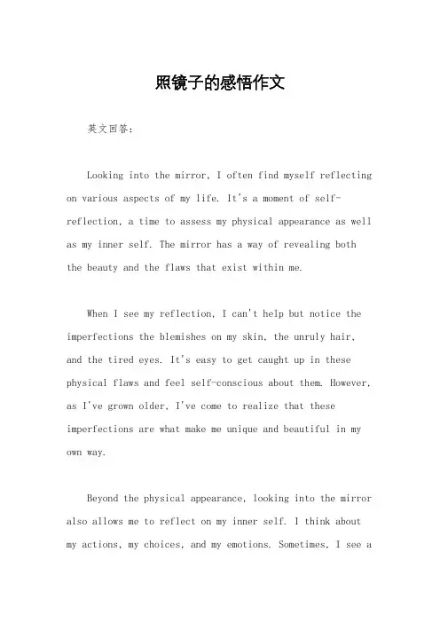 照镜子的感悟作文