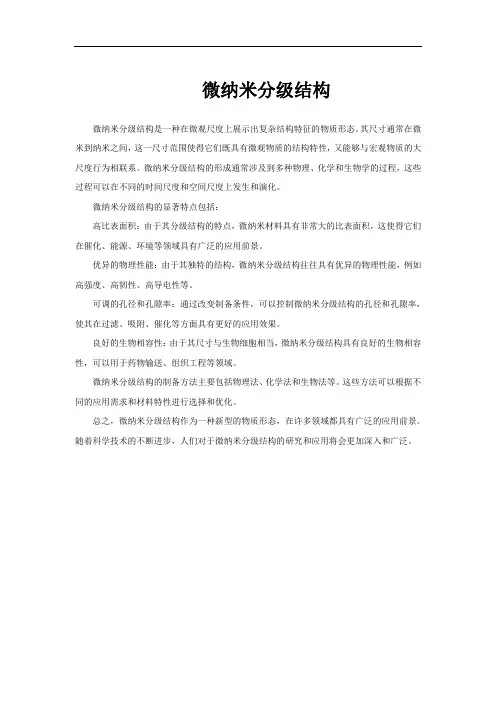 微纳米分级结构
