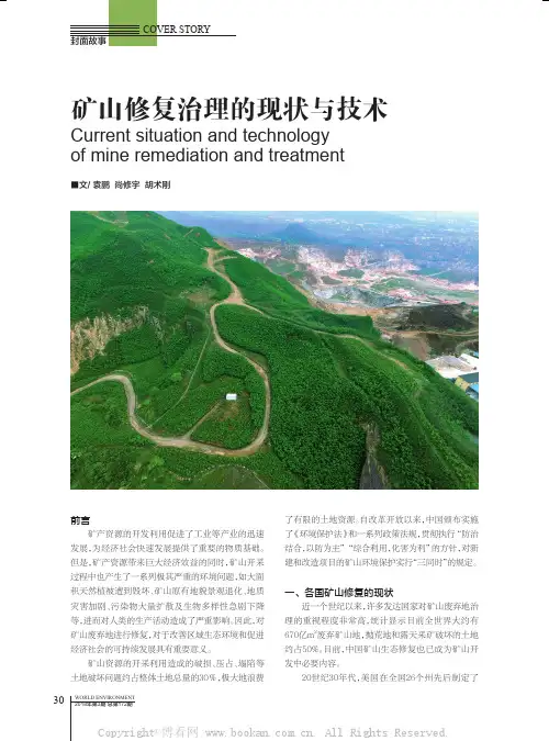 矿山修复治理的现状与技术