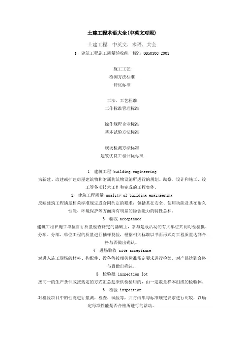 土建工程术语