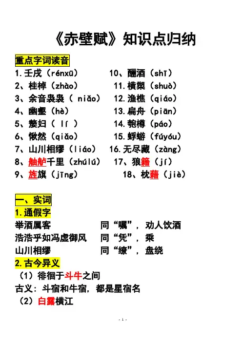 《赤壁赋》知识点归纳_2