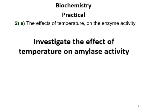 温度对酶活性的影响enzyme activity