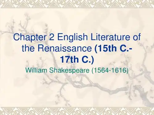 英国文学Chapter 2  Renaissance